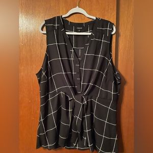 Torrid Button-Up Tie Front Peplum
Blouse 3x